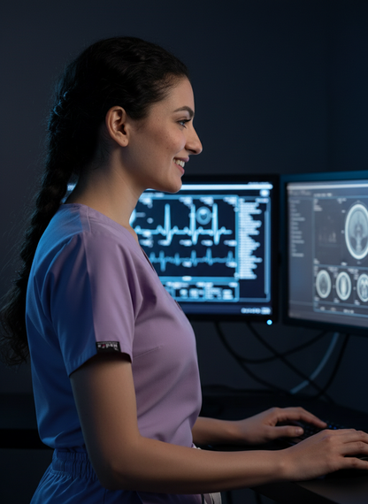 بدلة طبية أساسية - (أرجواني فاتح) (نسائية)