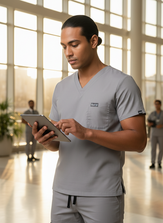 Classic Jogger Pant Scrub Suit - (Graphite) (Men's)