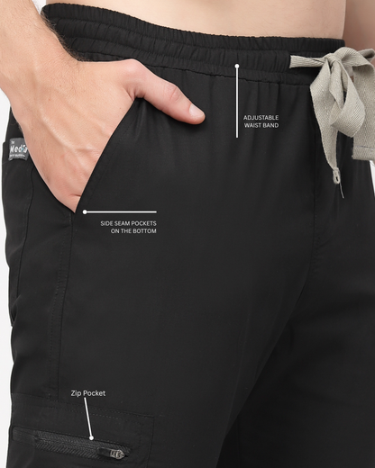 Classic Jogger Pant Scrub Suit - (Black) (Men's)