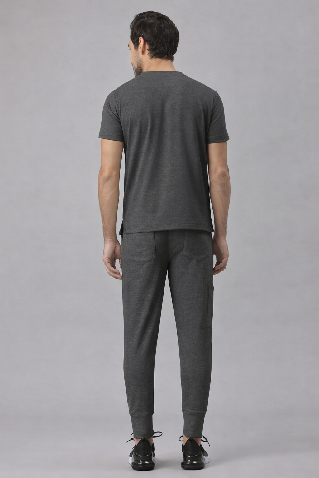 MedFa Dri-Fit Jogger Scrubs Suit-(Mens) (Grey)