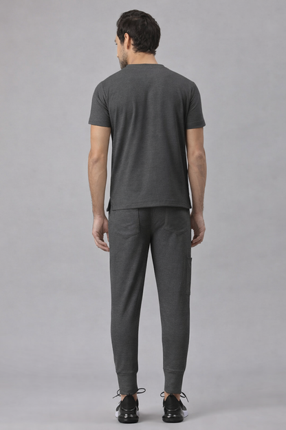 MedFa Dri-Fit Jogger Scrubs Suit-(Mens) (Grey)