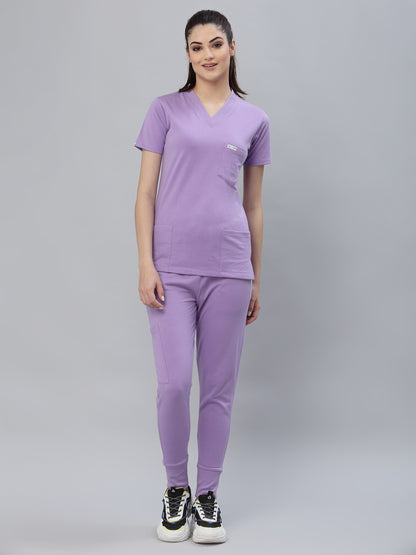 MedFa Dri-Fit Jogger Scrubs Suit-(Womens) (Lavender)