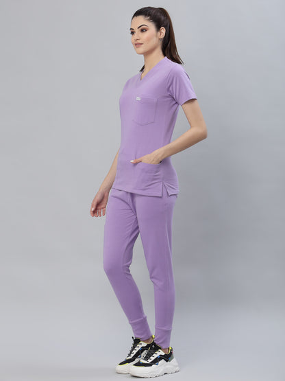 MedFa Dri-Fit Jogger Scrubs Suit-(Womens) (Lavender)