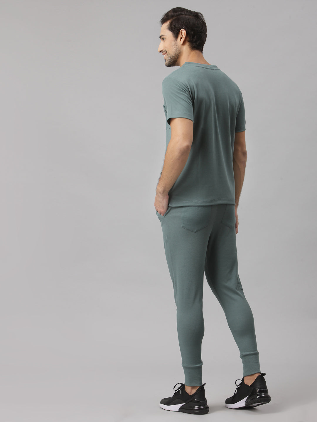 MedFa Dri-Fit Jogger Scrubs Suit-(Mens) (Hydro Green)