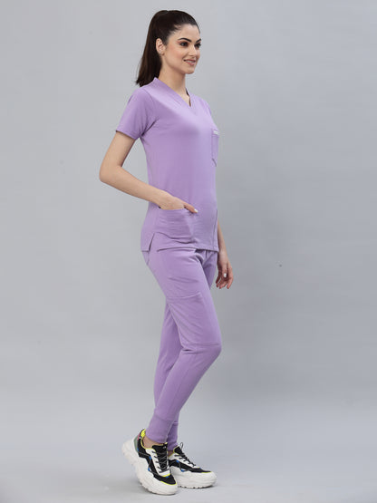 MedFa Dri-Fit Jogger Scrubs Suit-(Womens) (Lavender)