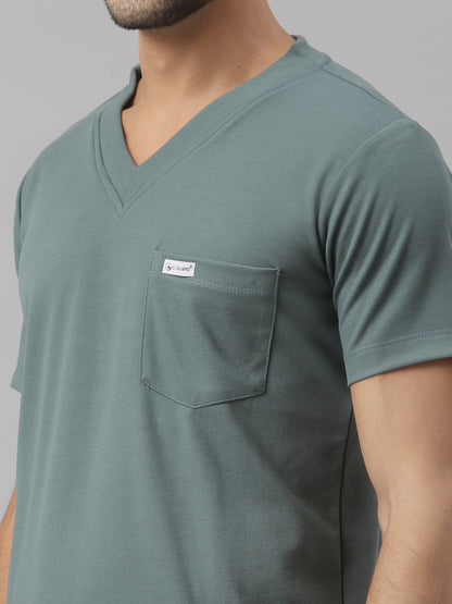 MedFa Dri-Fit Jogger Scrubs Suit-(Mens) (Hydro Green)