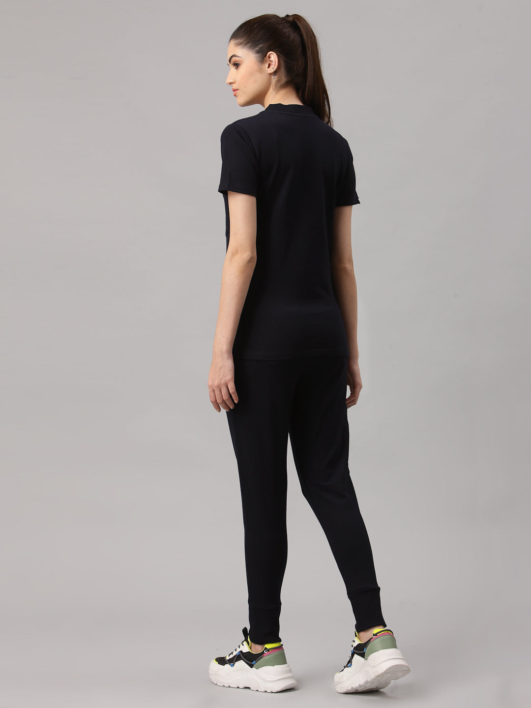 MedFa Dri-Fit Jogger Scrubs Suit-(Womens) (Black)