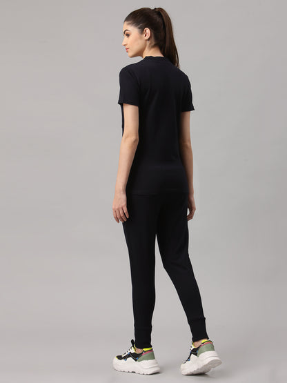 MedFa Dri-Fit Jogger Scrubs Suit-(Womens) (Black)