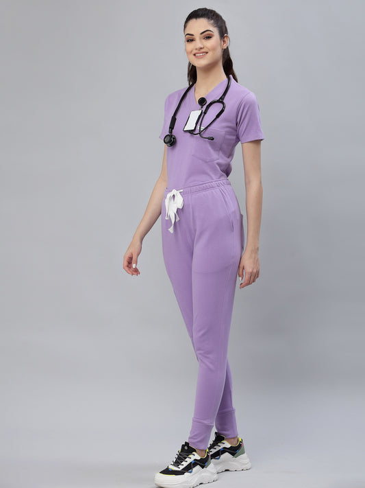 MedFa Dri-Fit Jogger Scrubs Suit-(Womens) (Lavender)