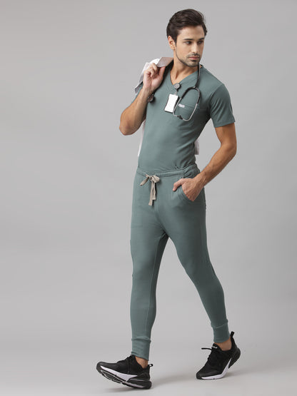 MedFa Dri-Fit Jogger Scrubs Suit-(Mens) (Hydro Green)