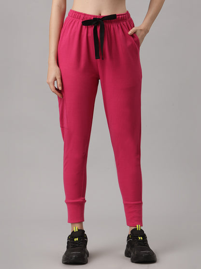 MedFa Dri-Fit Jogger Scrubs Suit-(Womens) (Shocking Pink)