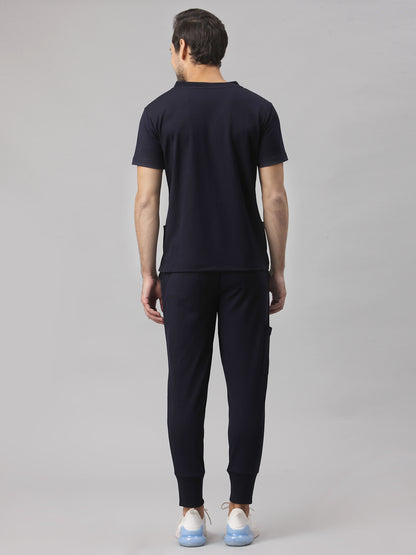MedFa Dri-Fit Jogger Scrubs Suit-(Mens) (Navy Blue)