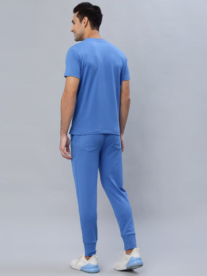 MedFa Dri-Fit Jogger Scrubs Suit-(Mens) (Ceil Blue)