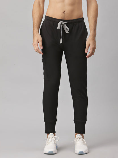 MedFa Dri-Fit Jogger Scrubs Suit-(Mens) (Black)