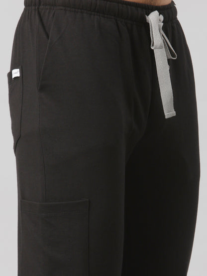 MedFa Dri-Fit Jogger Scrubs Suit-(Mens) (Black)