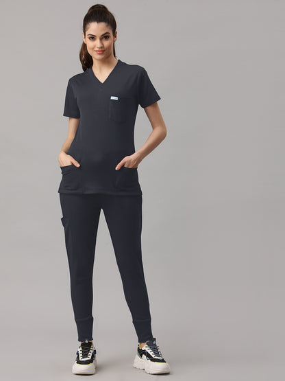 MedFa Dri-Fit Jogger Scrubs Suit-(Womens) (Navy)