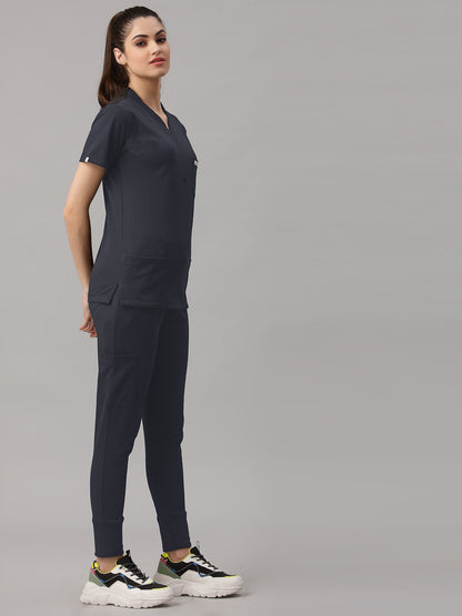 MedFa Dri-Fit Jogger Scrubs Suit-(Womens) (Navy)