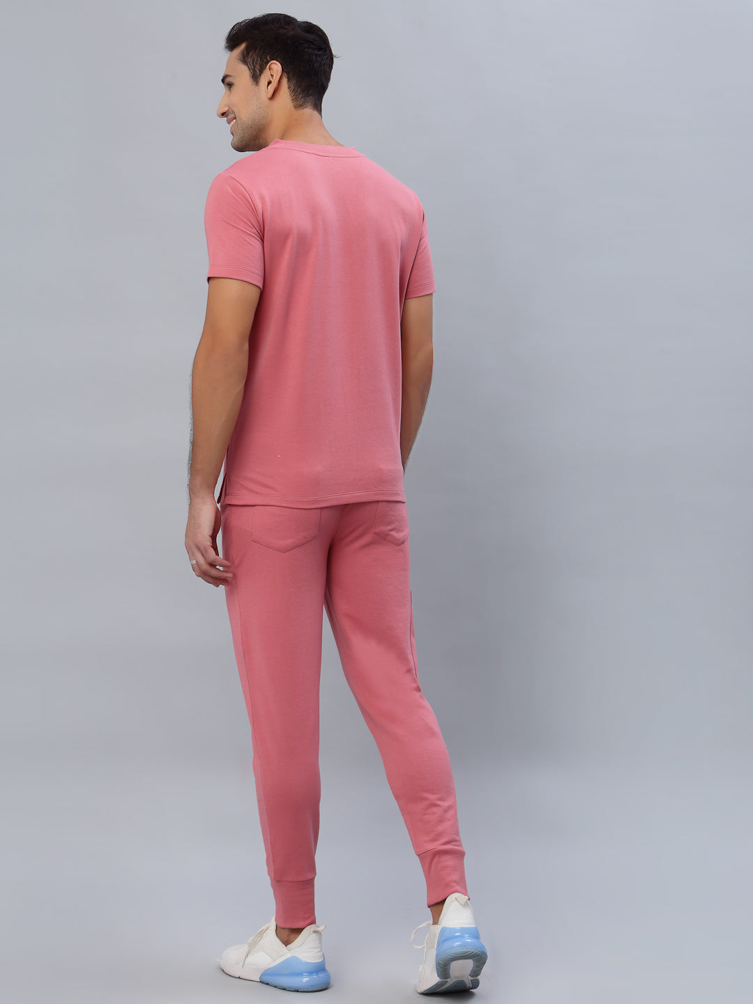 MedFa Dri-Fit Jogger Scrubs Suit-(Mens) (Mauve Pink)