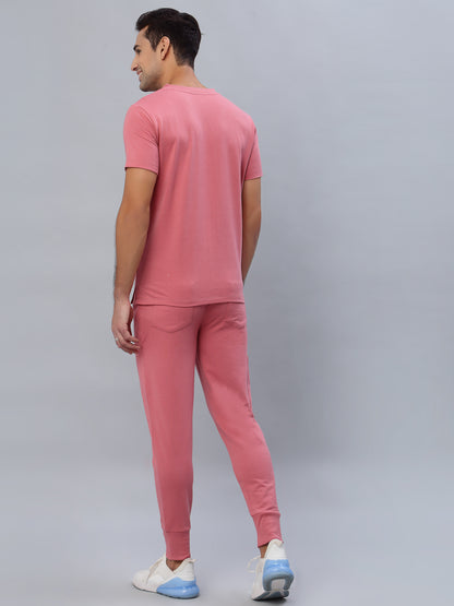 MedFa Dri-Fit Jogger Scrubs Suit-(Mens) (Mauve Pink)
