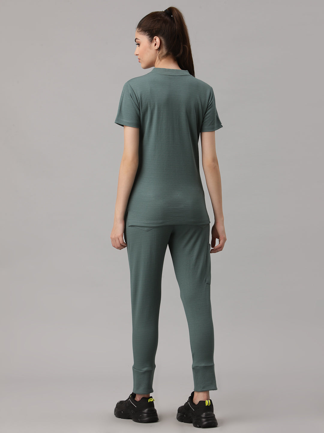 MedFa Dri-Fit Jogger Scrubs Suit-(Womens) (Hydro Green)