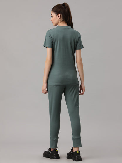 MedFa Dri-Fit Jogger Scrubs Suit-(Womens) (Hydro Green)