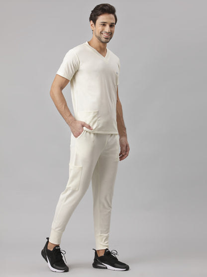 MedFa Dri-Fit Jogger Scrubs Suit-(Mens) (Stone)