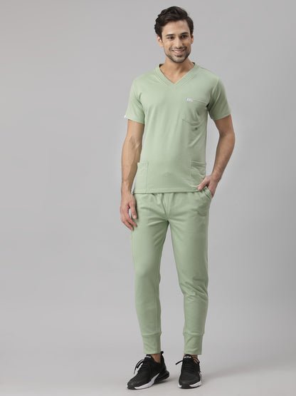 MedFa Dri-Fit Jogger Scrubs Suit-(Mens) (Jade)