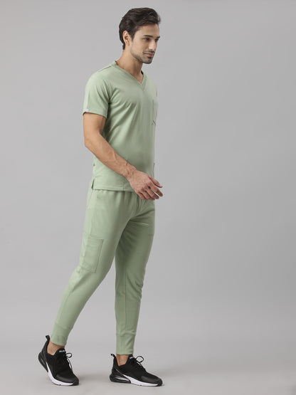 MedFa Dri-Fit Jogger Scrubs Suit-(Mens) (Jade)