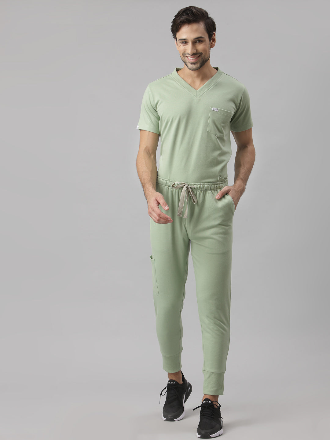 MedFa Dri-Fit Jogger Scrubs Suit-(Mens) (Jade)