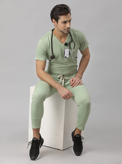 MedFa Dri-Fit Jogger Scrubs Suit-(Mens) (Jade)
