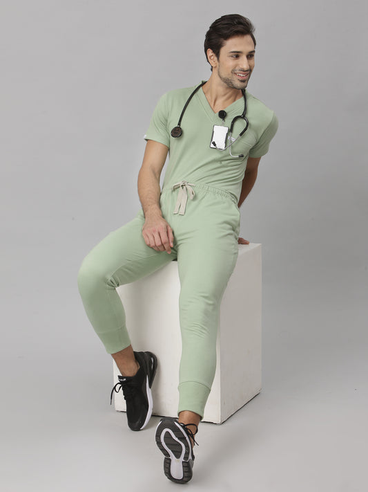 MedFa Dri-Fit Jogger Scrubs Suit-(Mens) (Jade)