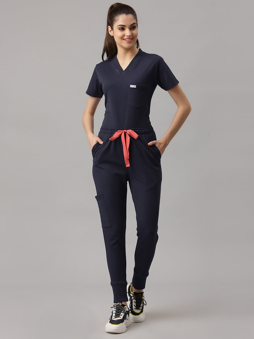 MedFa Dri-Fit Jogger Scrubs Suit-(Womens) (Graphite)
