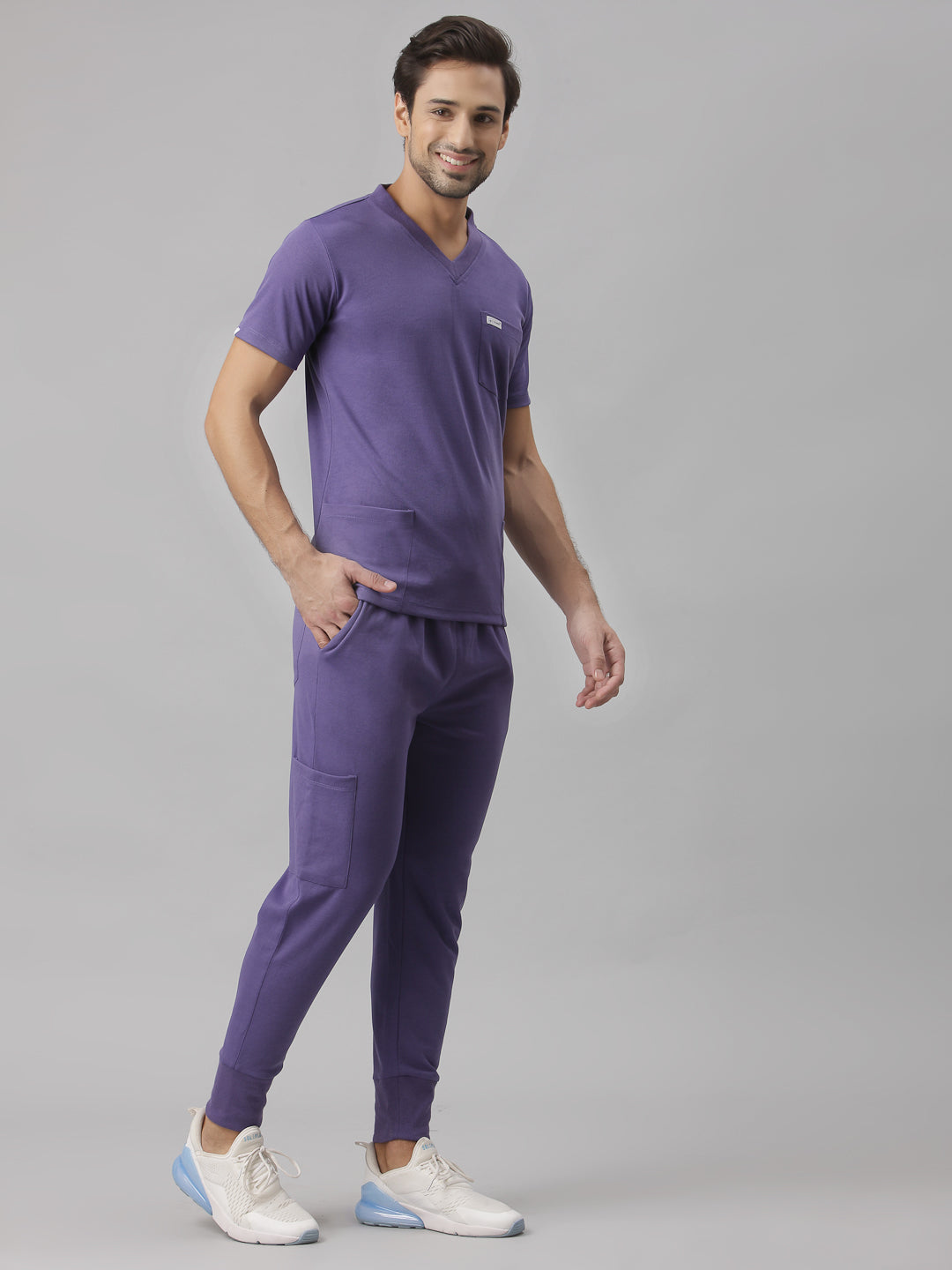 MedFa Dri-Fit Jogger Scrubs Suit-(Mens) (Galaxy Blue)