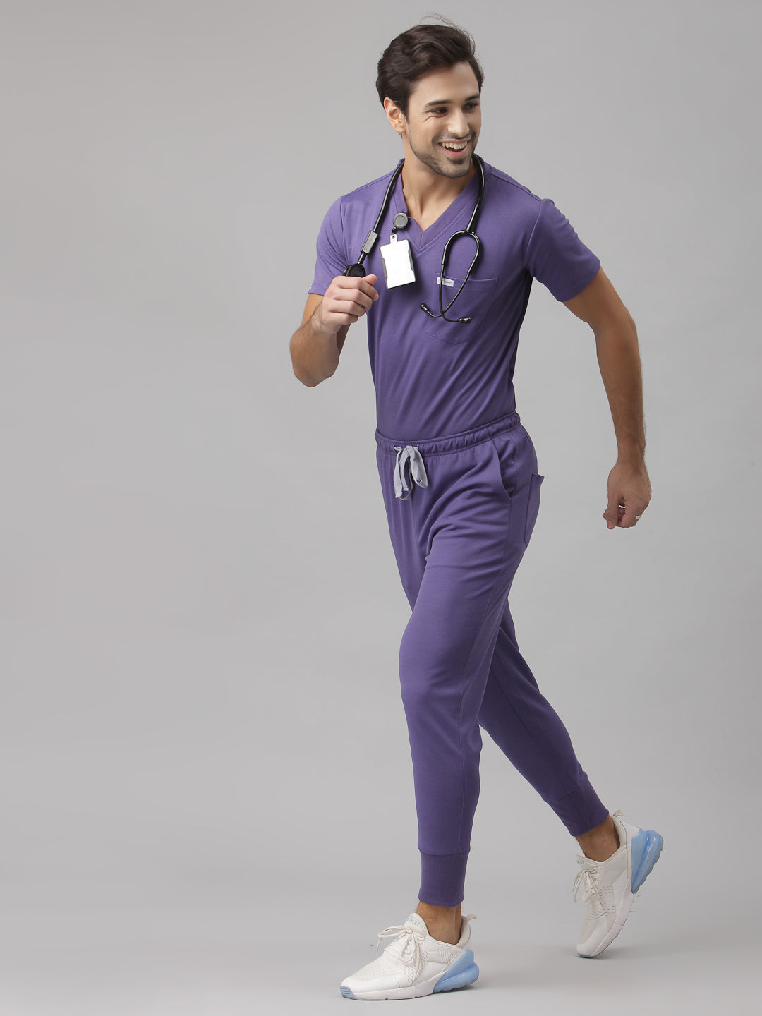 MedFa Dri-Fit Jogger Scrubs Suit-(Mens) (Galaxy Blue)