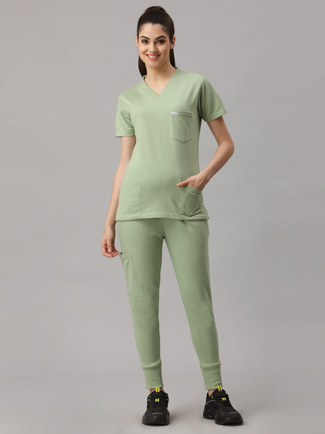MedFa Dri-Fit Jogger Scrubs Suit-(Womens) (Jade)