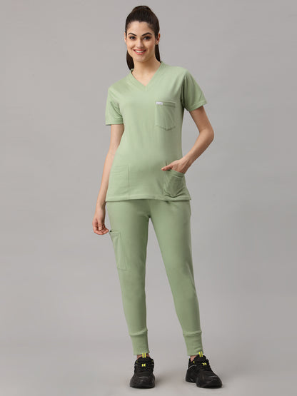 MedFa Dri-Fit Jogger Scrubs Suit-(Womens) (Jade)