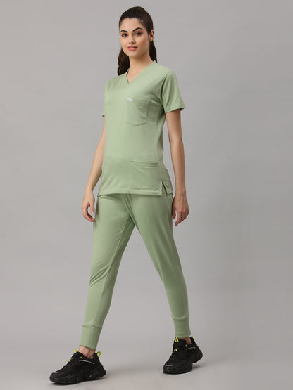 MedFa Dri-Fit Jogger Scrubs Suit-(Womens) (Jade)