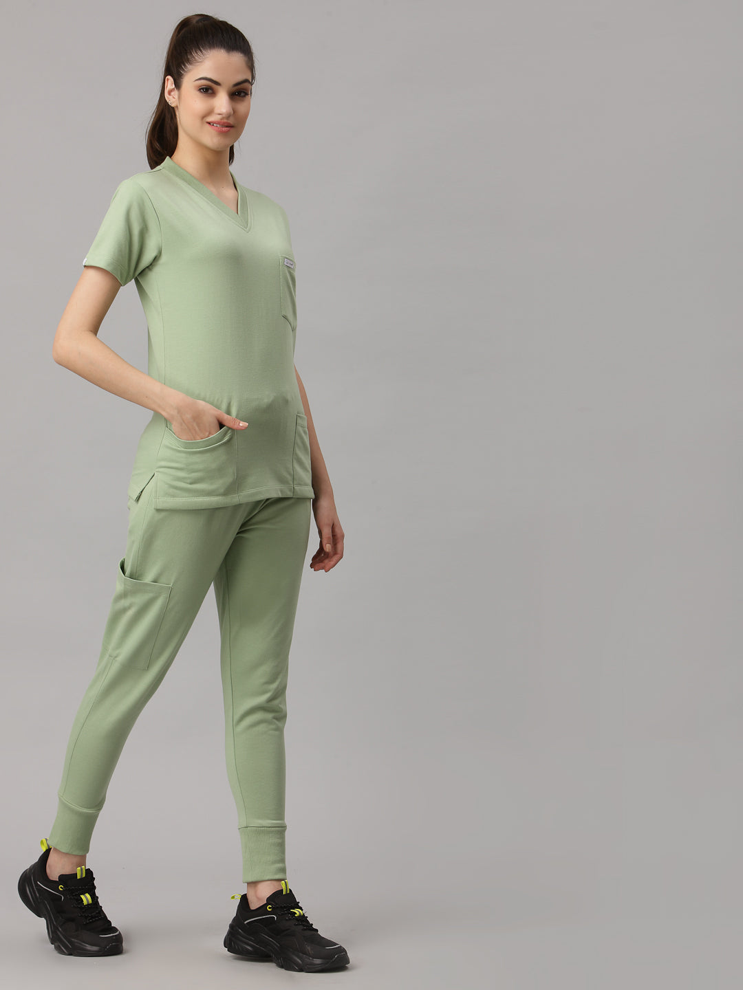 MedFa Dri-Fit Jogger Scrubs Suit-(Womens) (Jade)