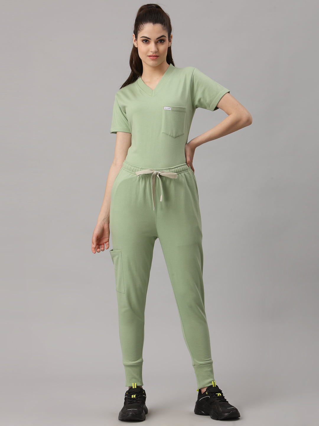 MedFa Dri-Fit Jogger Scrubs Suit-(Womens) (Jade)