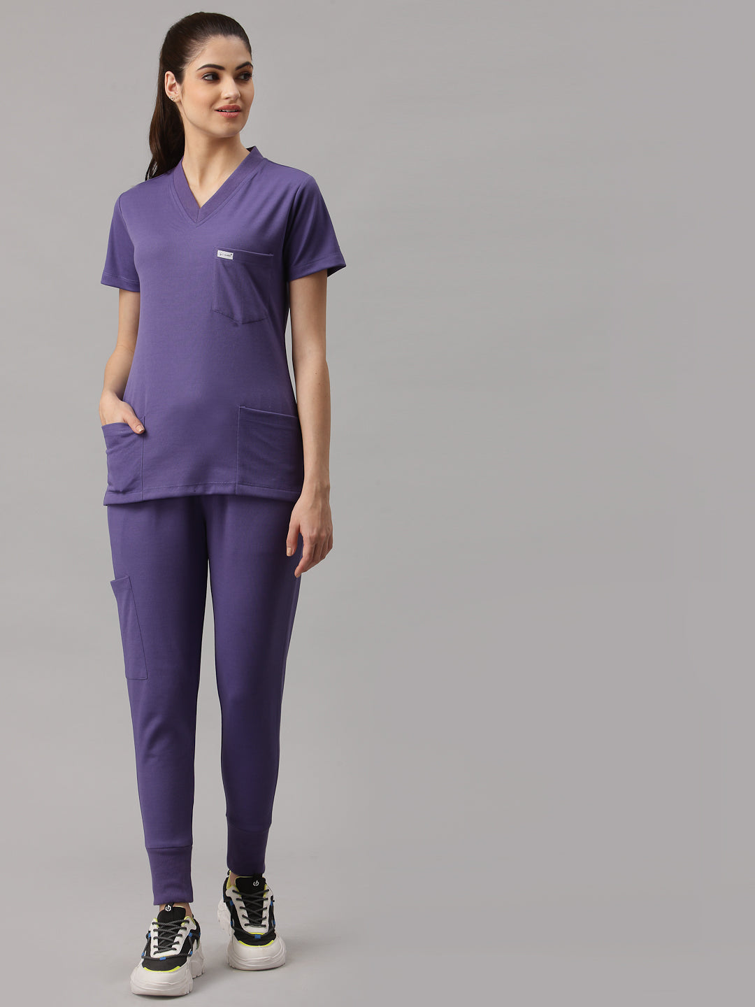 MedFa Dri-Fit Jogger Scrubs Suit-(Womens) (Galaxy Blue)