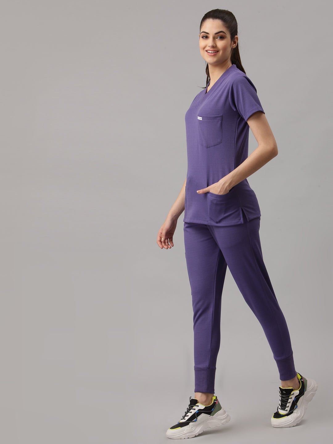MedFa Dri-Fit Jogger Scrubs Suit-(Womens) (Galaxy Blue)