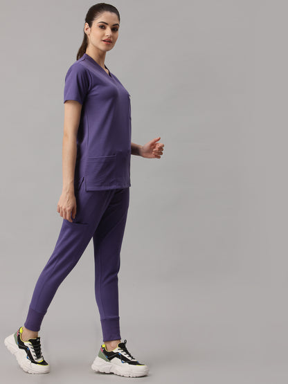 MedFa Dri-Fit Jogger Scrubs Suit-(Womens) (Galaxy Blue)