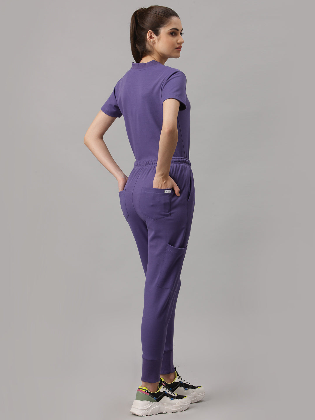 MedFa Dri-Fit Jogger Scrubs Suit-(Womens) (Galaxy Blue)