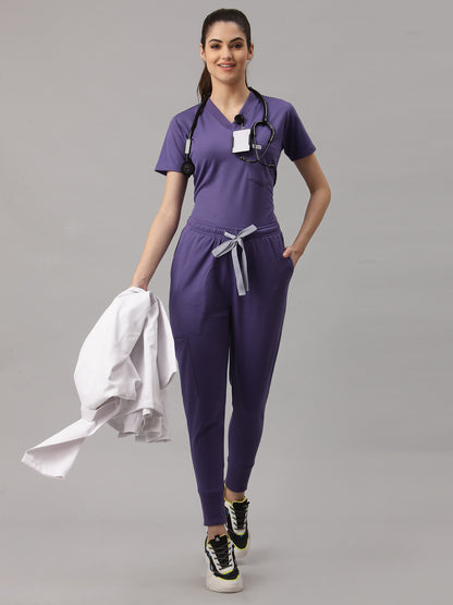 MedFa Dri-Fit Jogger Scrubs Suit-(Womens) (Galaxy Blue)