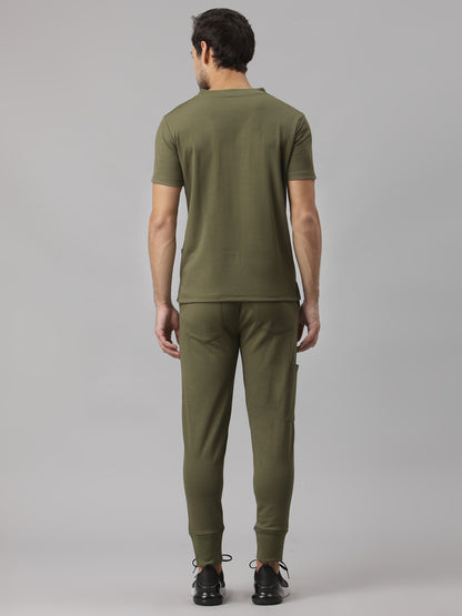 MedFa Dri-Fit Jogger Scrubs Suit-(Mens) (Olive)