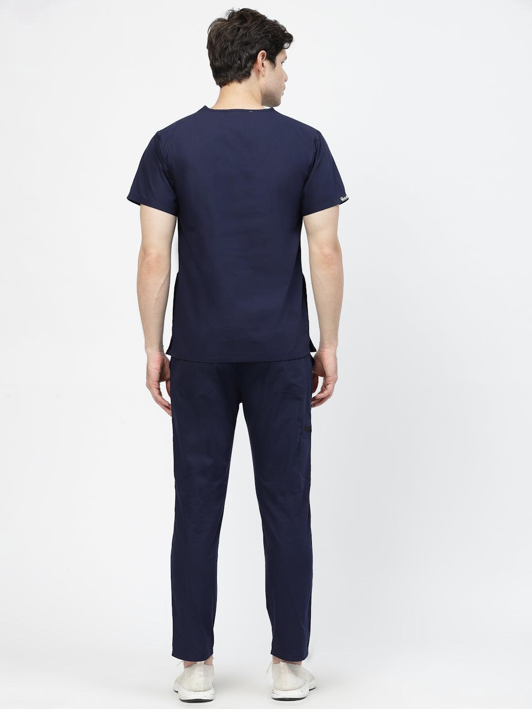 Classic Straight Pant Scrub - (Navy Blue) (Men's) - TheMedfa