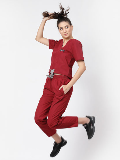 Essential Scrub - (Burgundy) (Women's) - TheMedfa