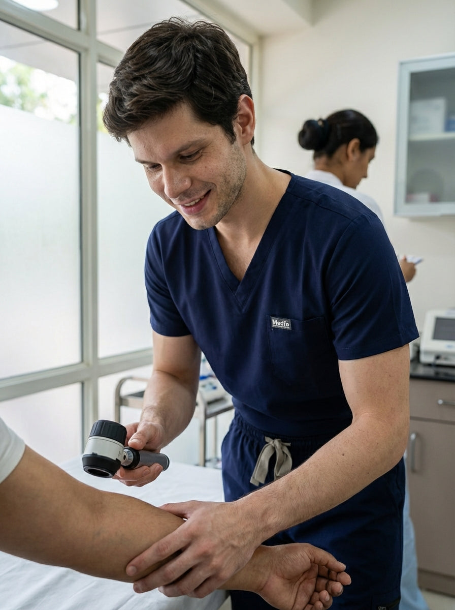 Classic Jogger Pant Scrub Suit - (Navy Blue) (Men's)
