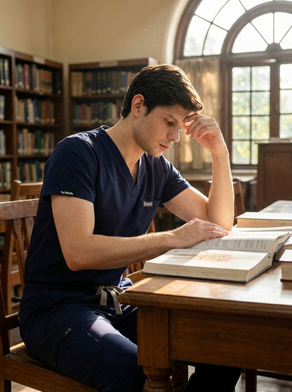 Classic Jogger Pant Scrub Suit - (Navy Blue) (Men's)