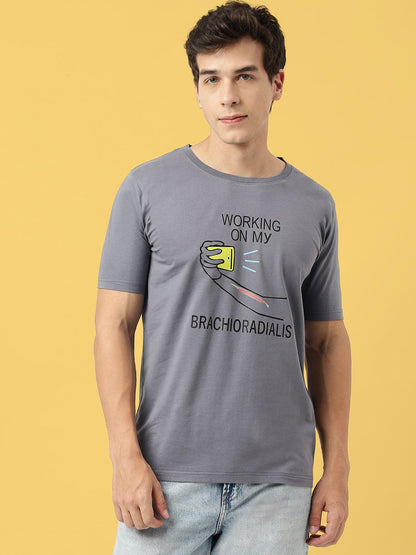 Working on my brachioradialis - Mens T-Shirt - TheMedfa